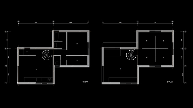 House in Ashiya, drawing